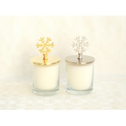 Büyük Boy Kar Tanesi Tepeli Bardak Mum