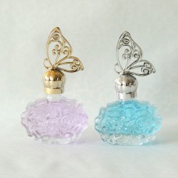 Gül Kelebek Tepeli Kolonya Şişesi